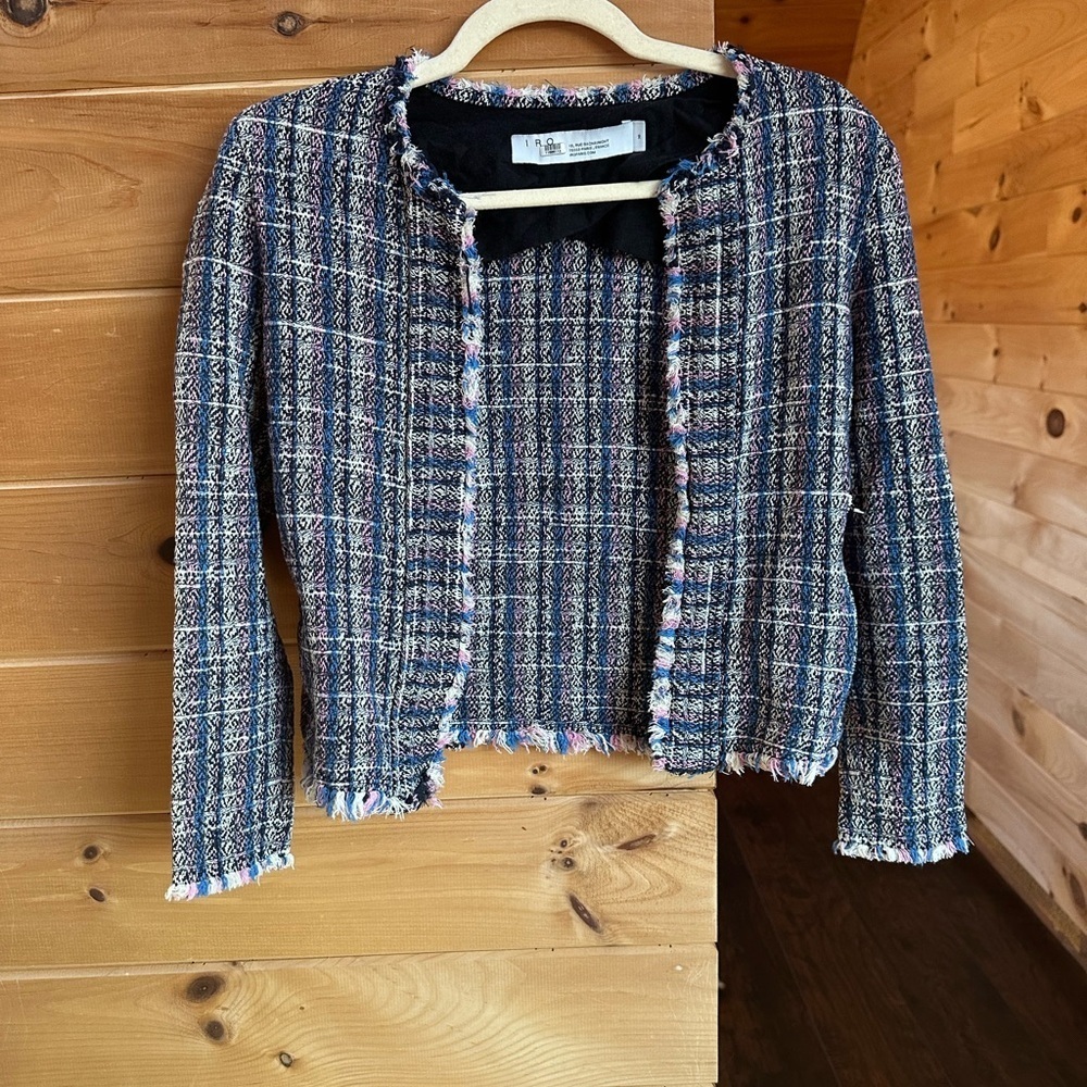 IRO "Frannie" Tweed Cropped Jacket - Size 36 (US Medium) - Picture 5 of 7
